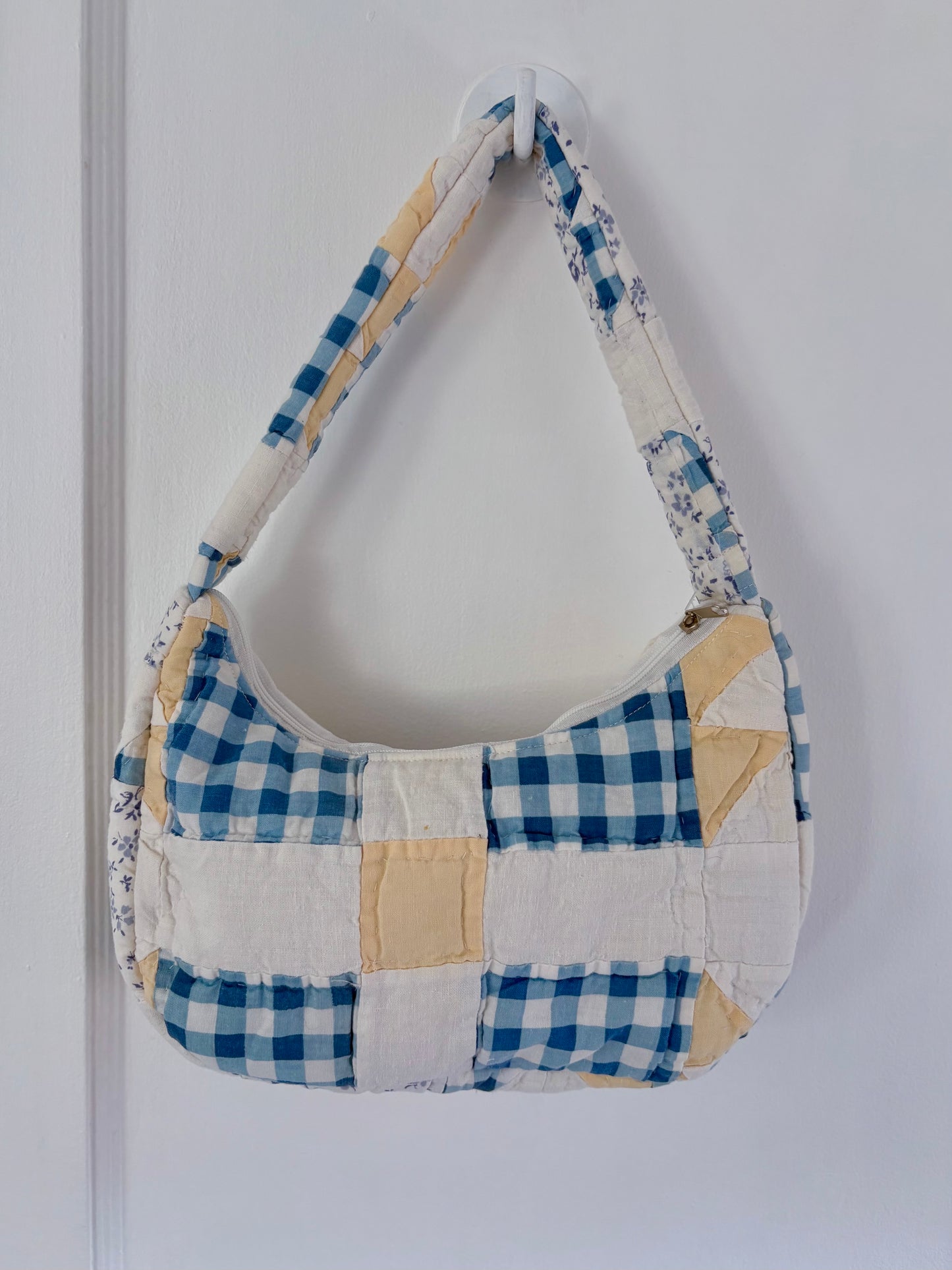 Gingham Patchwork Shoulder Bag