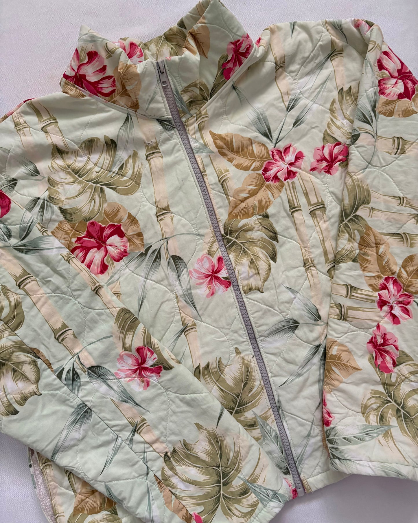 Green Bamboo Quilted Jacket