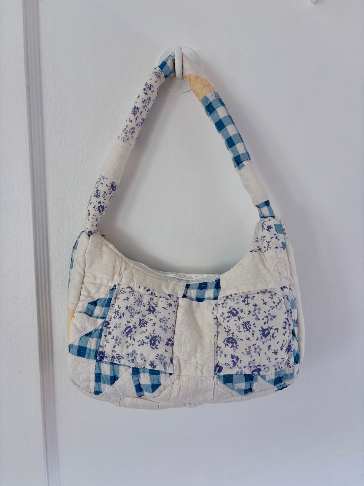 Gingham Patchwork Shoulder Bag
