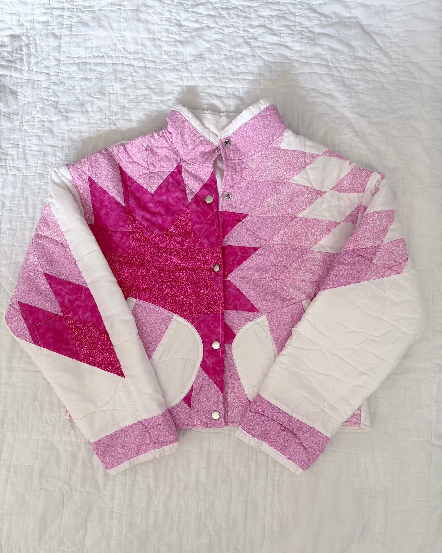Dark Pink Quilted Jacket