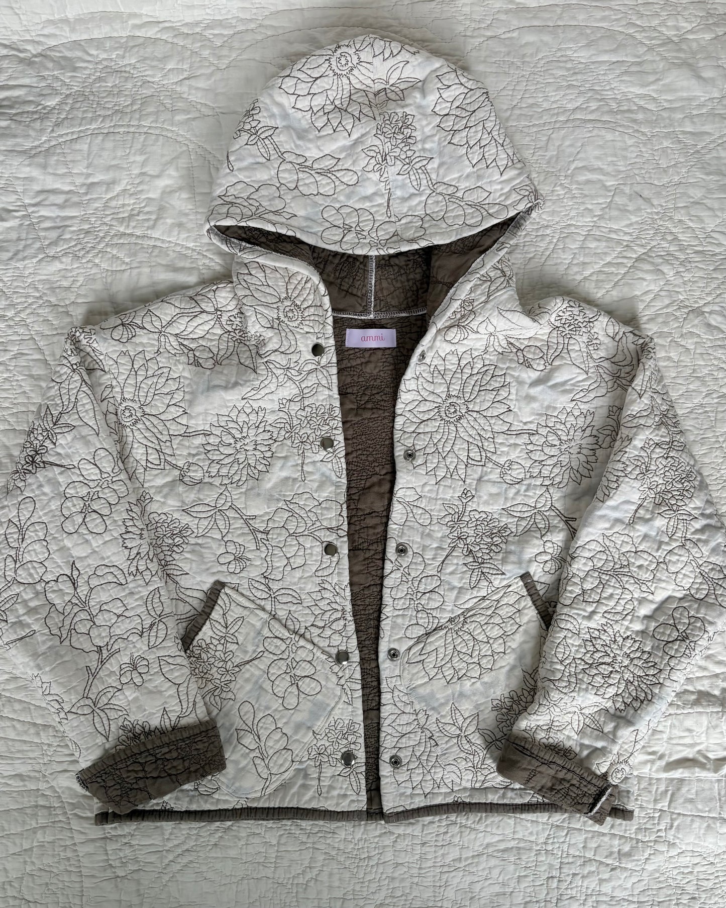 White Button-Up Hoodie