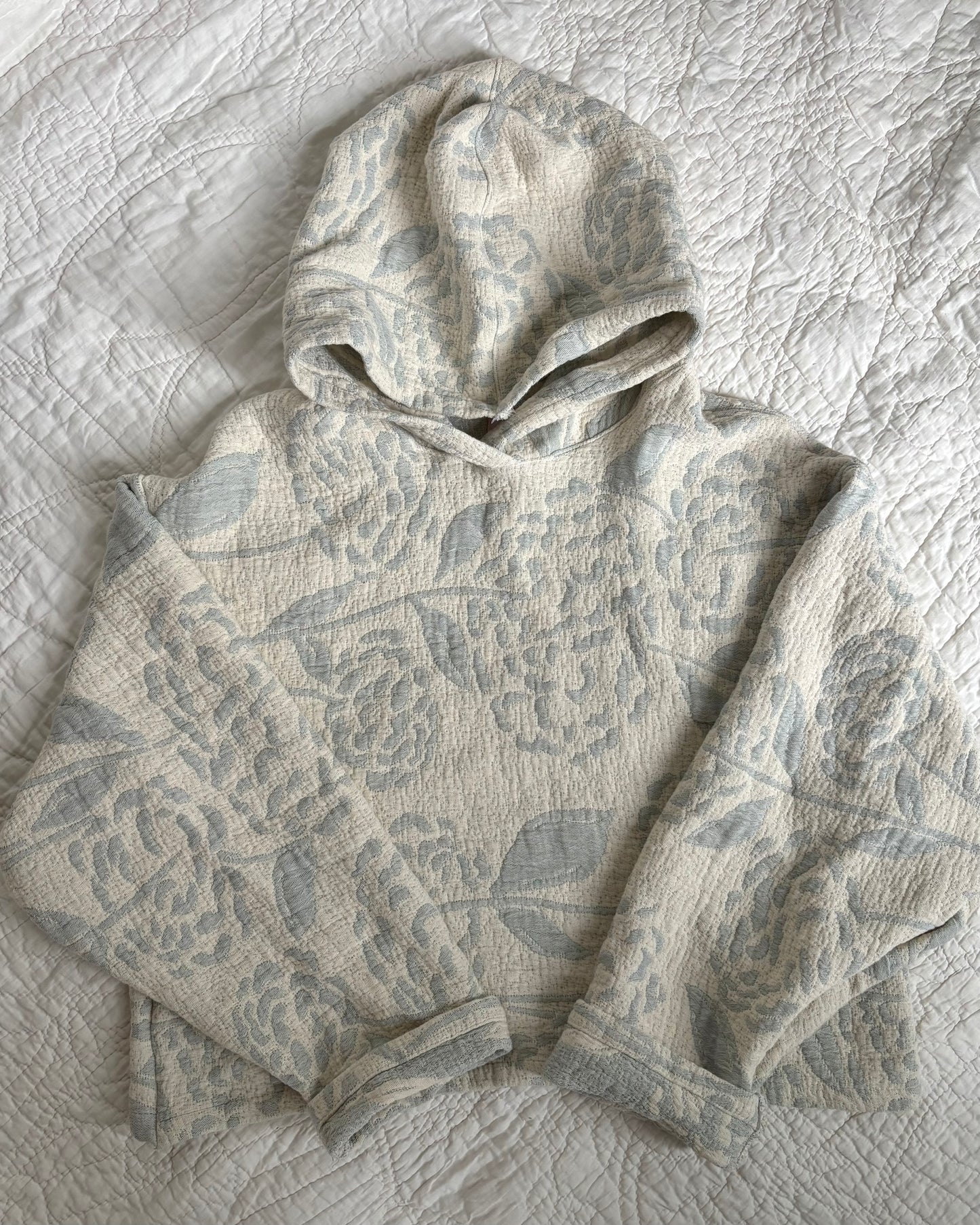 White & Blue Hoodie