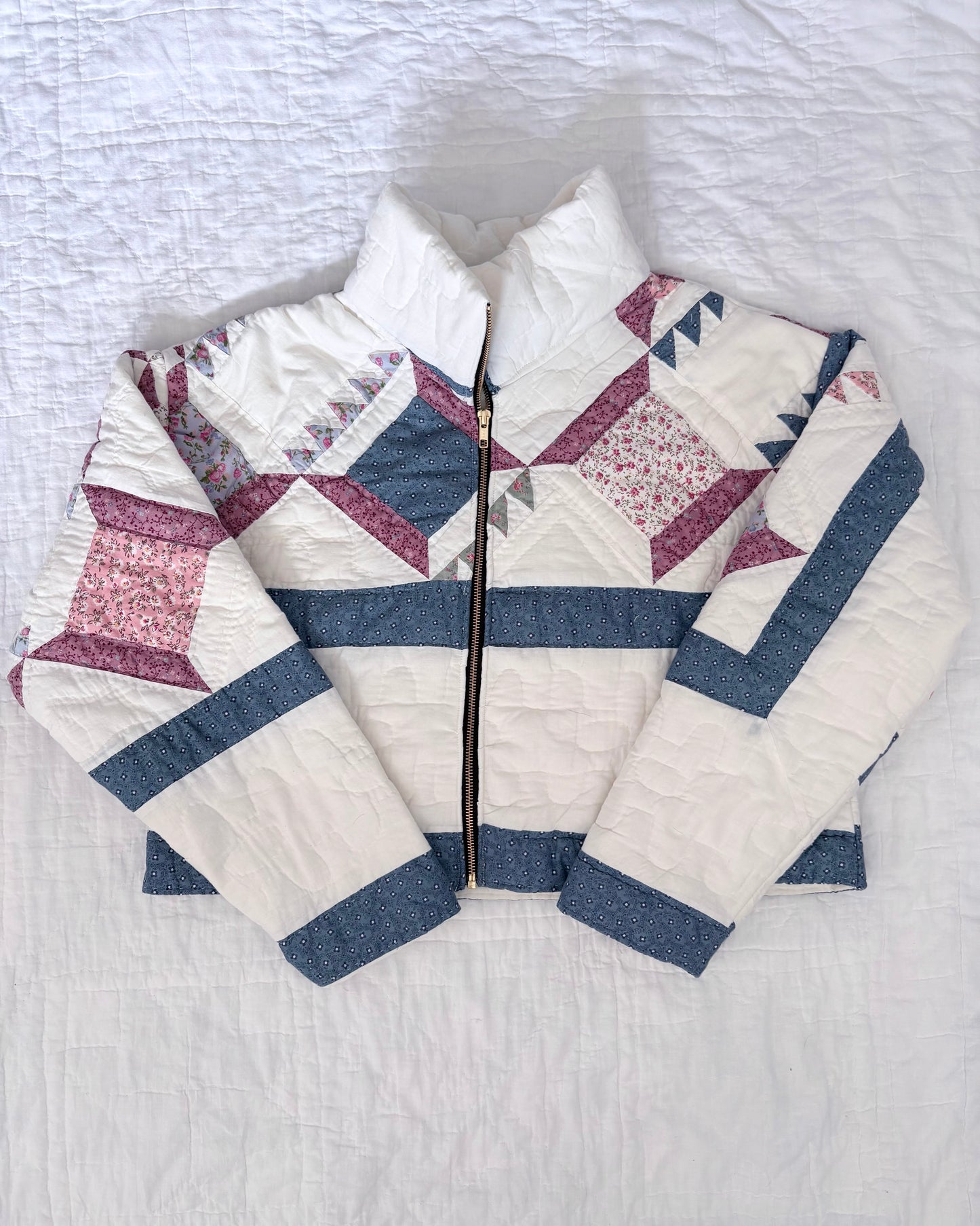 Blue Quilted Jacket
