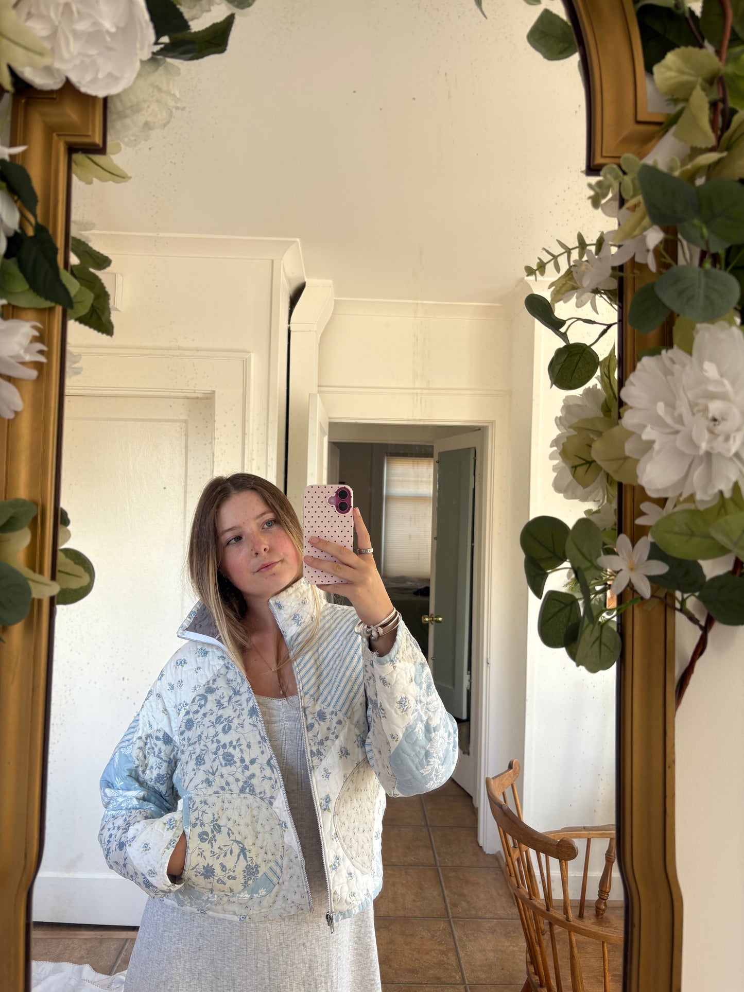 Blue Quilted Jacket