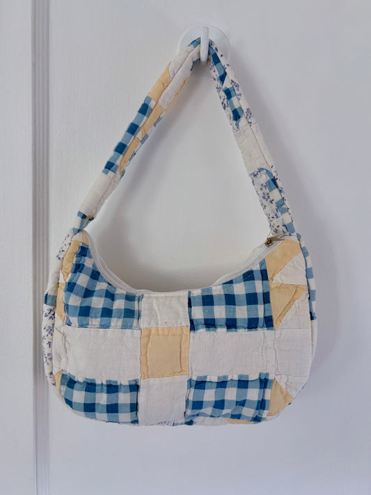 Gingham Patchwork Shoulder Bag