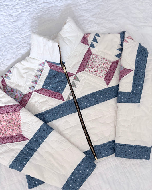 Blue Quilted Jacket
