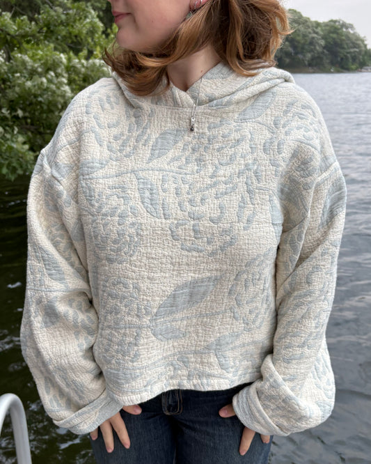 White & Blue Hoodie