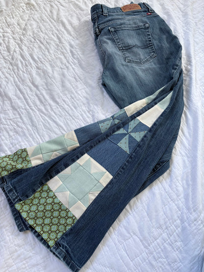 Lucky Blue Patchwork Jeans
