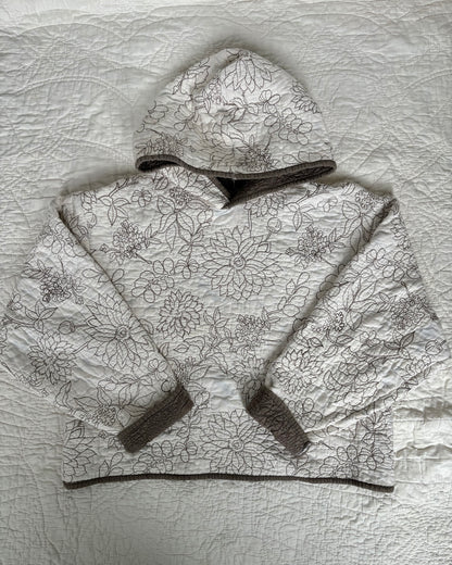 White Floral Hoodie