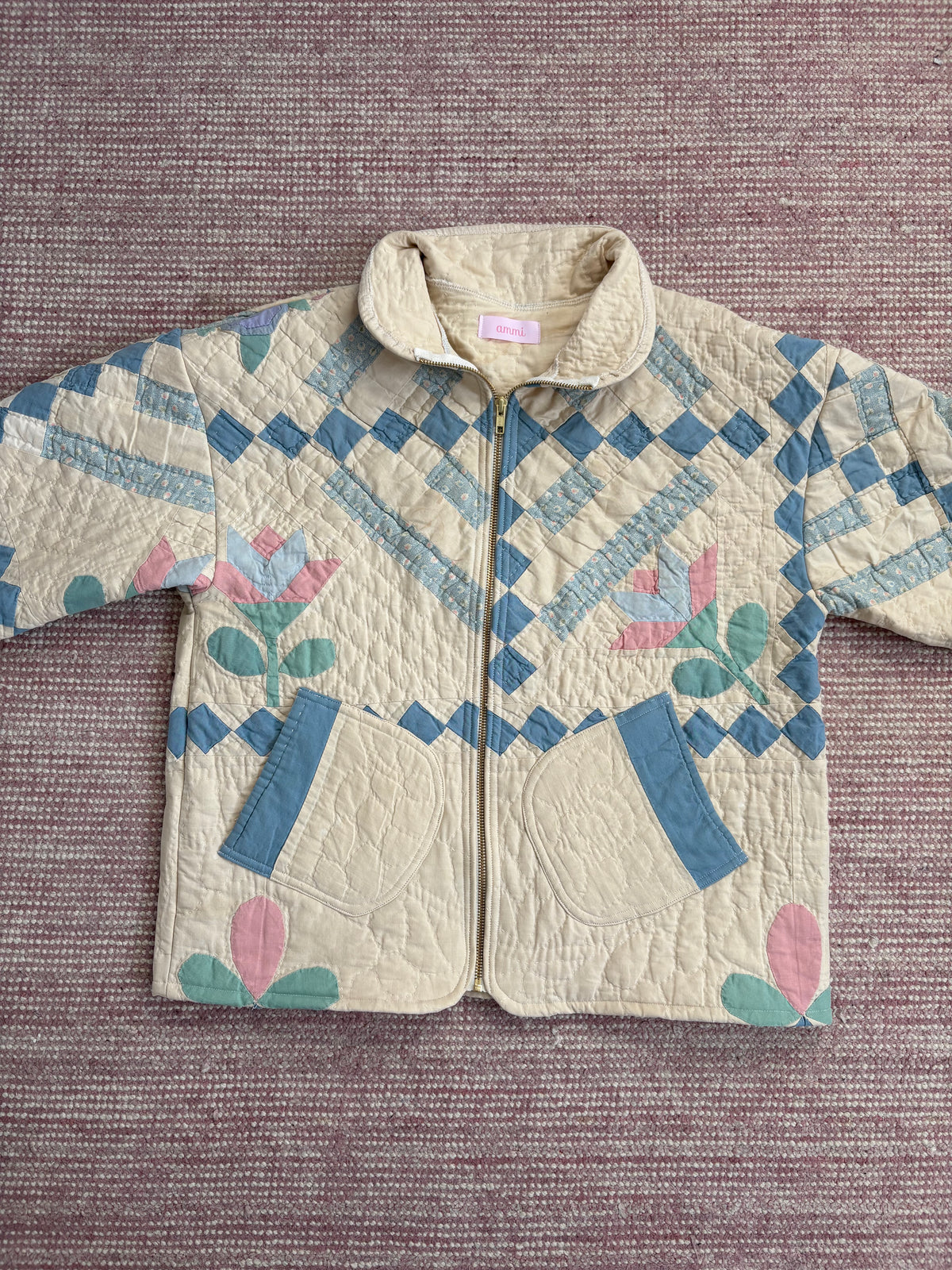 Blue&Pink Quilted Jacket