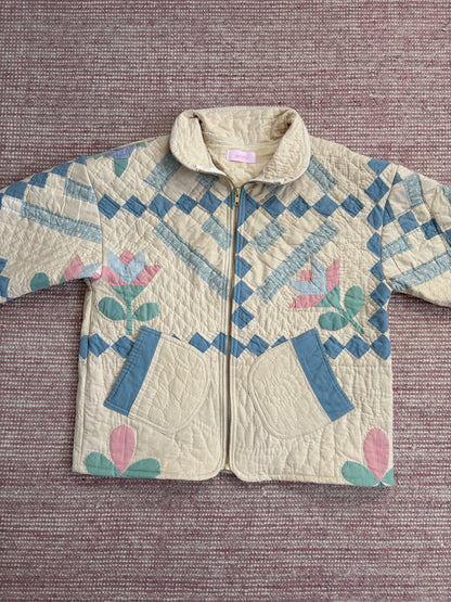 Blue&Pink Quilted Jacket