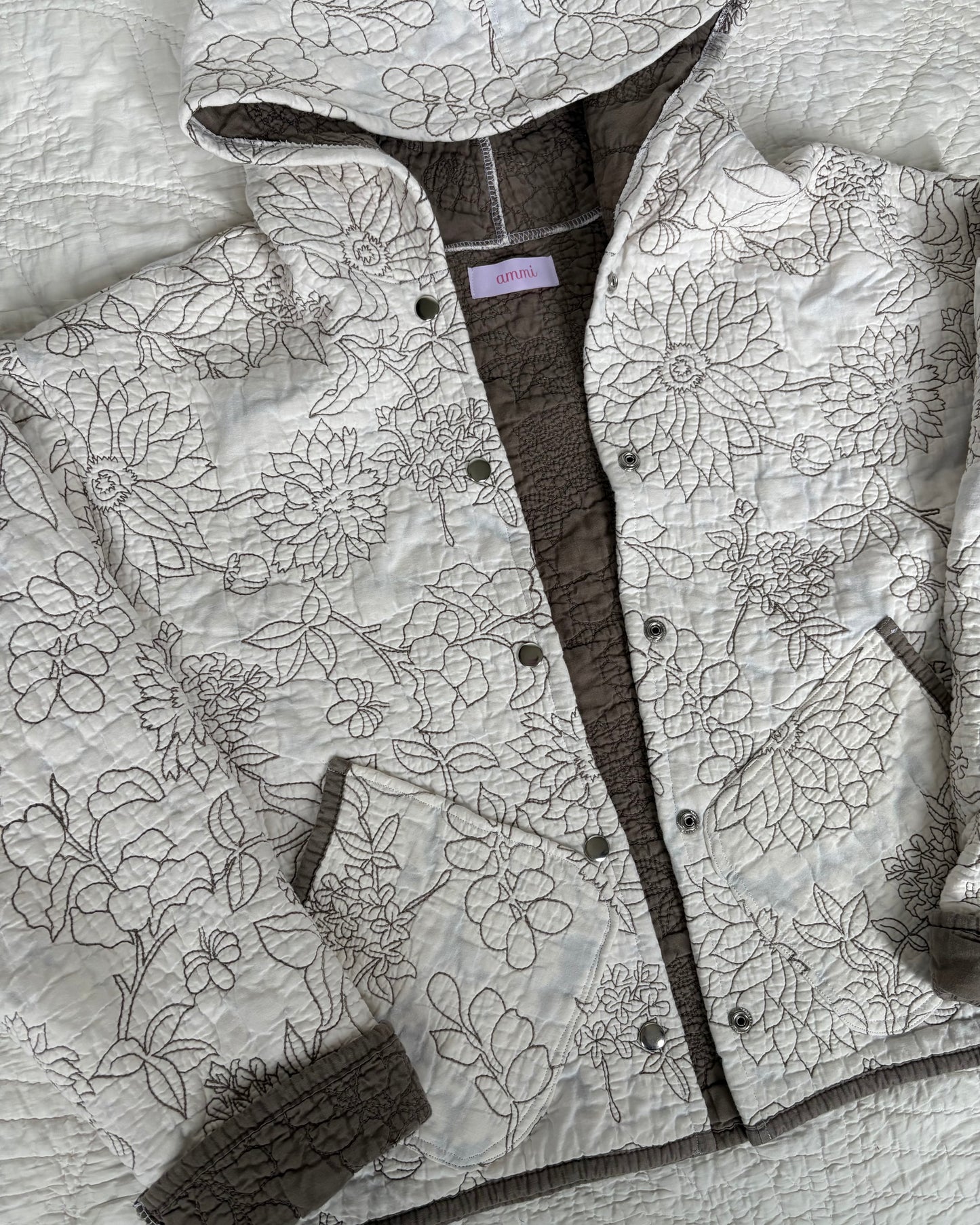 White Button-Up Hoodie