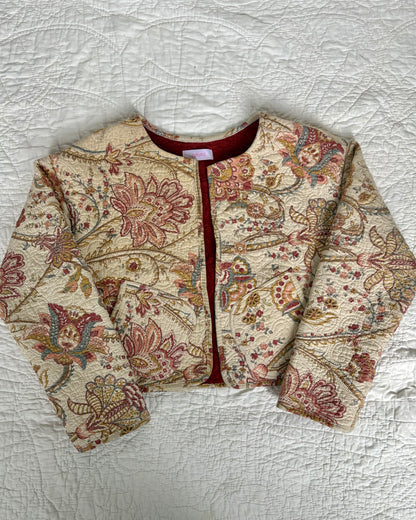 Red & Yellow Cropped Jacket