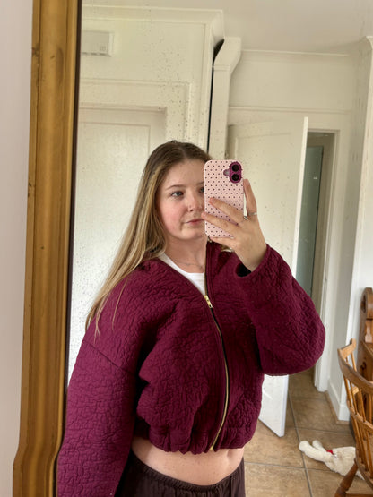 Dark Purple Hoodie Jacket
