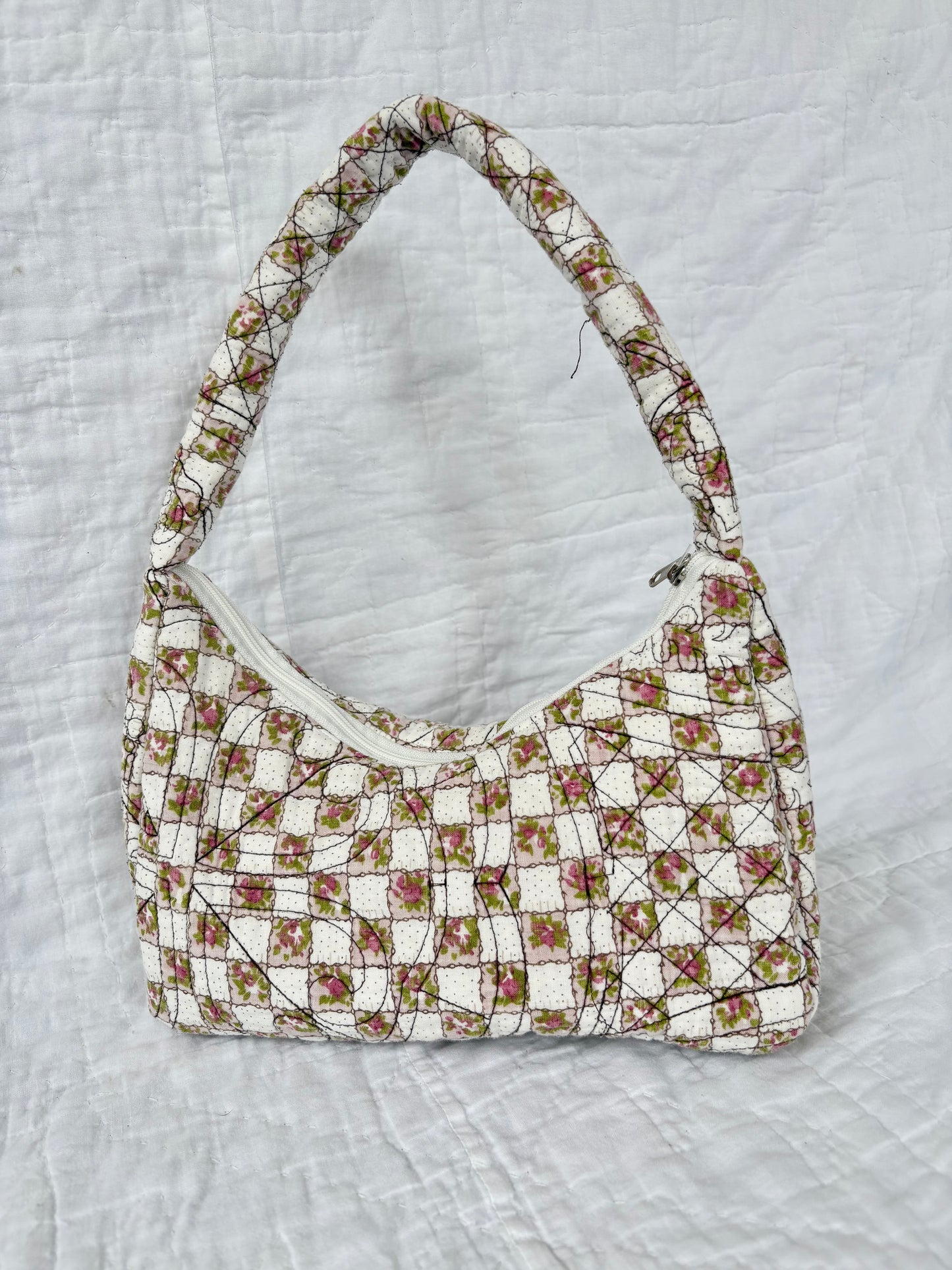 Brown & White Shoulder Bag