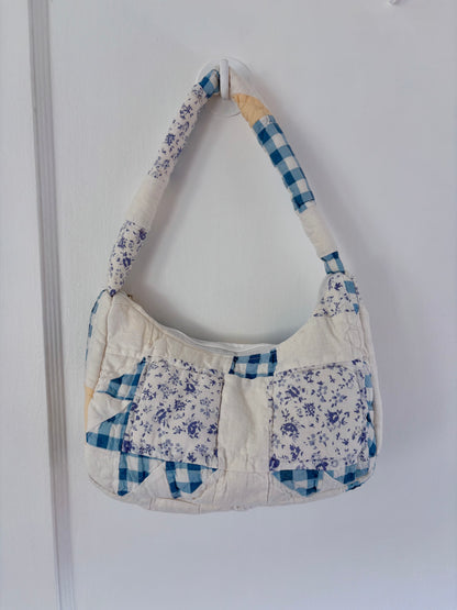 Gingham Patchwork Shoulder Bag