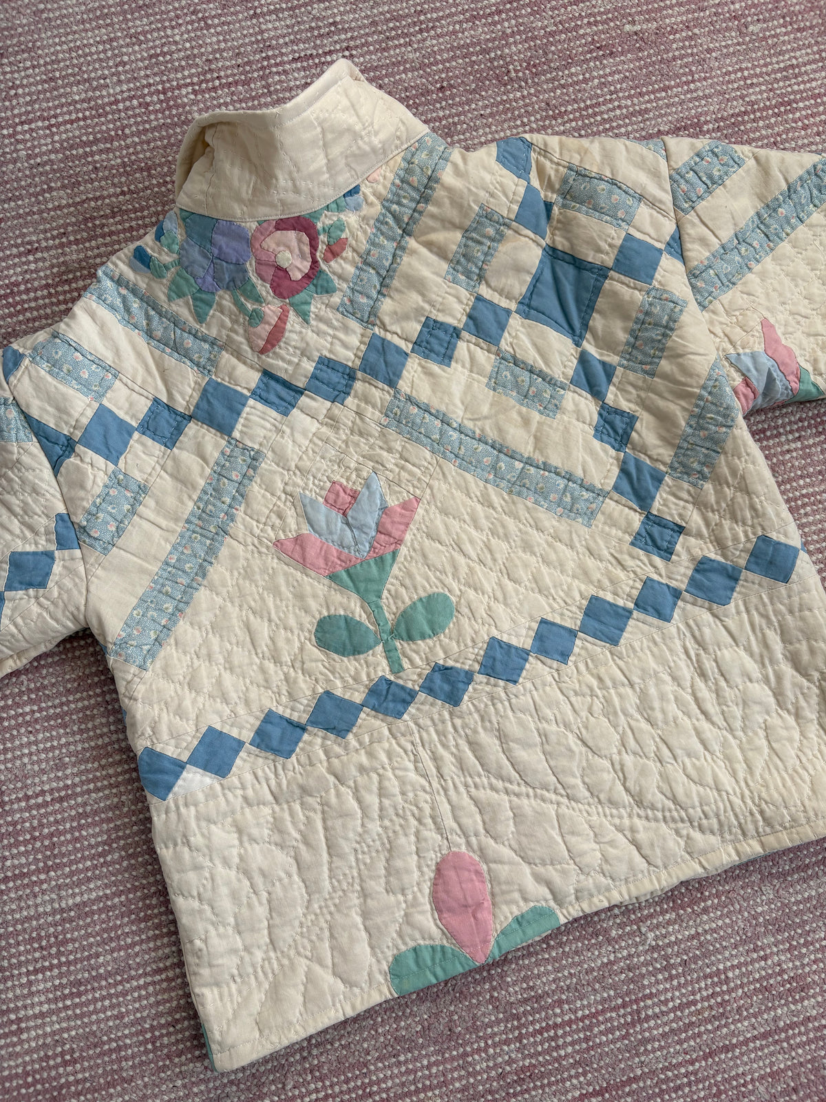 Blue&Pink Quilted Jacket