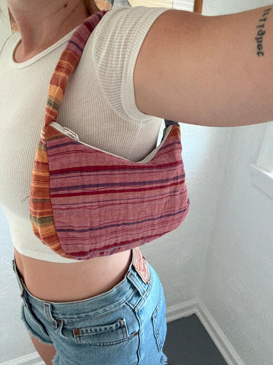 Stripped Shoulder Bag