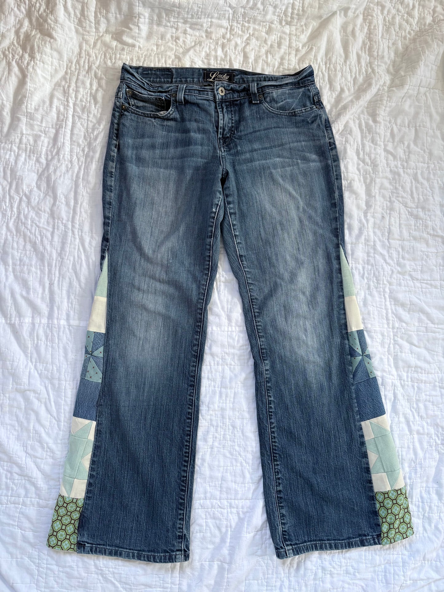 Lucky Blue Patchwork Jeans