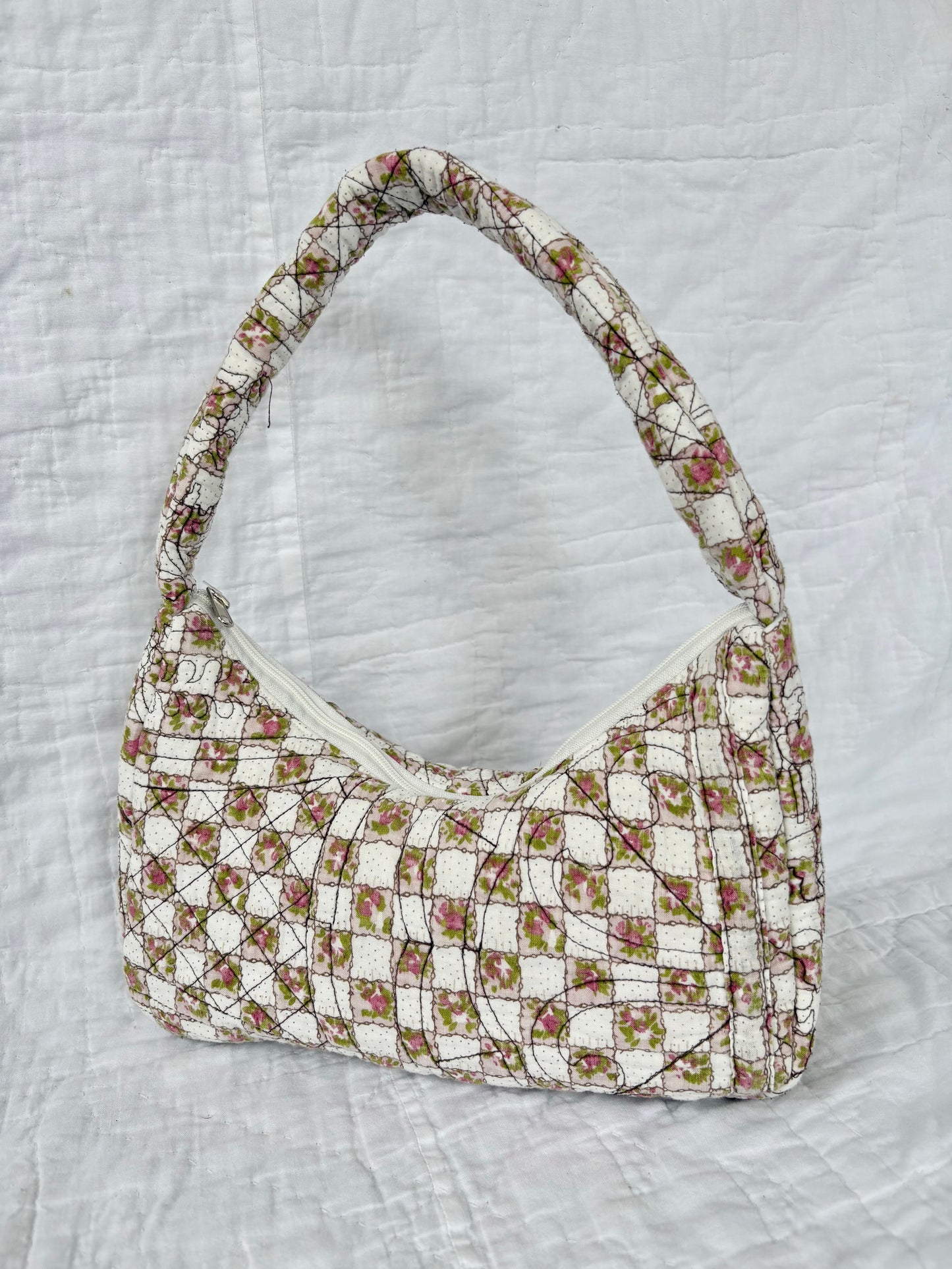 Brown & White Shoulder Bag