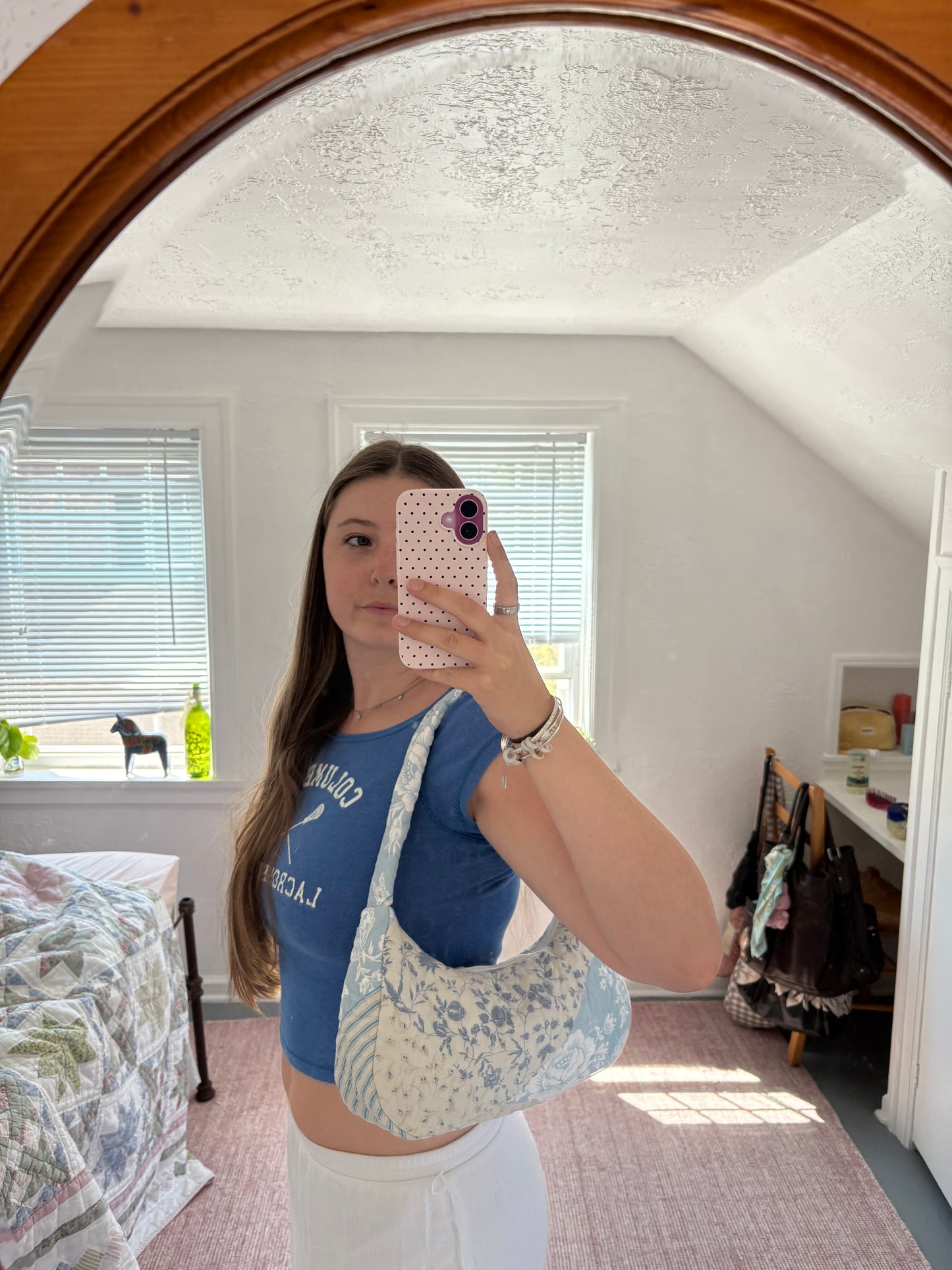 Blue Medium Shoulder Bag
