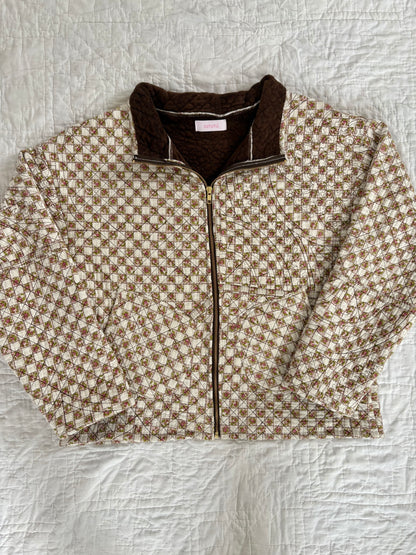 Brown Floral Jacket