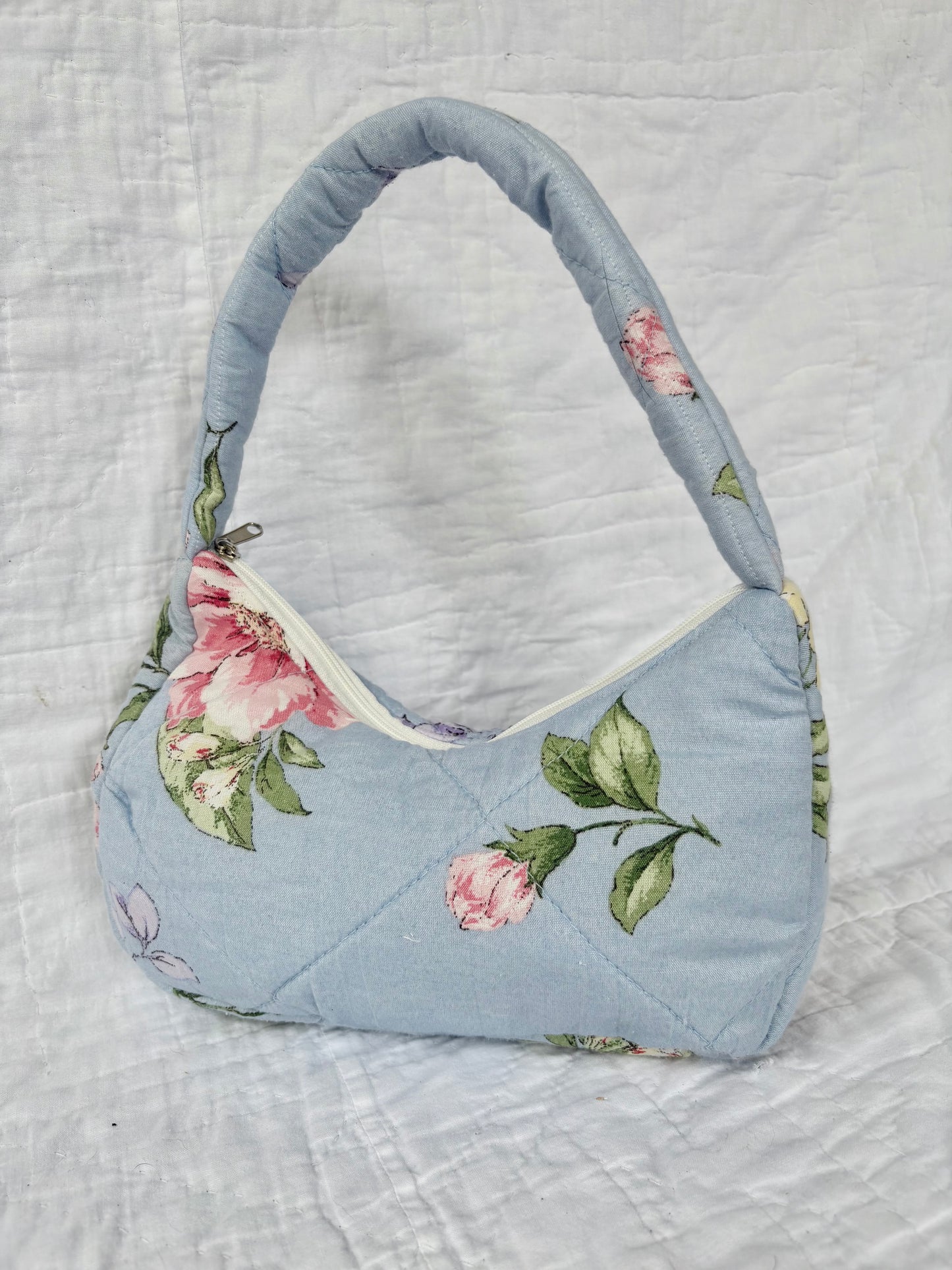 Blue Floral Shoulder Bag