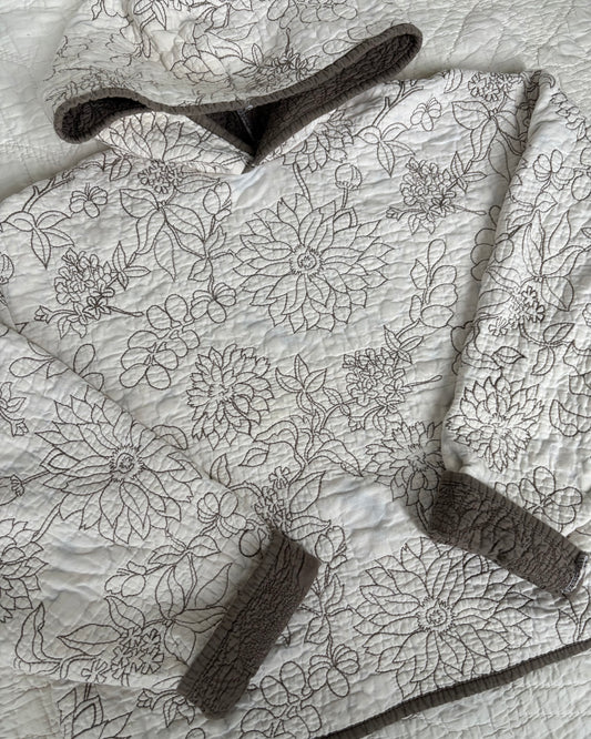 White Floral Hoodie