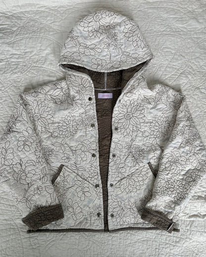 White Button-Up Hoodie