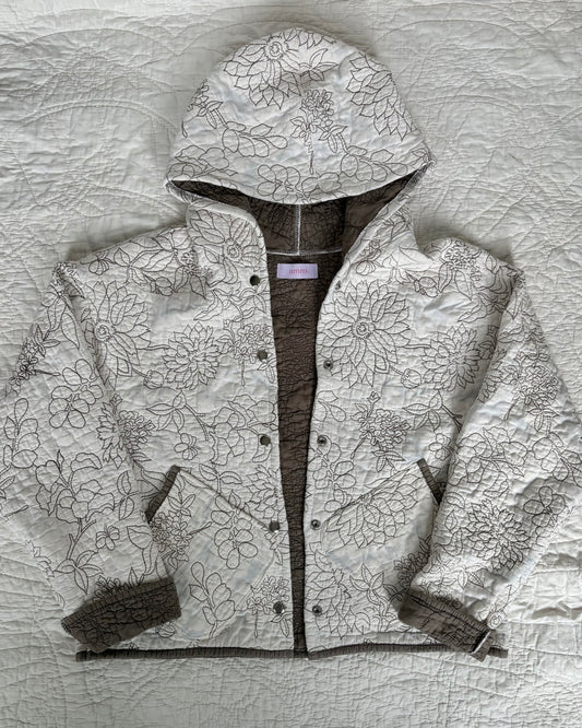 White Button-Up Hoodie