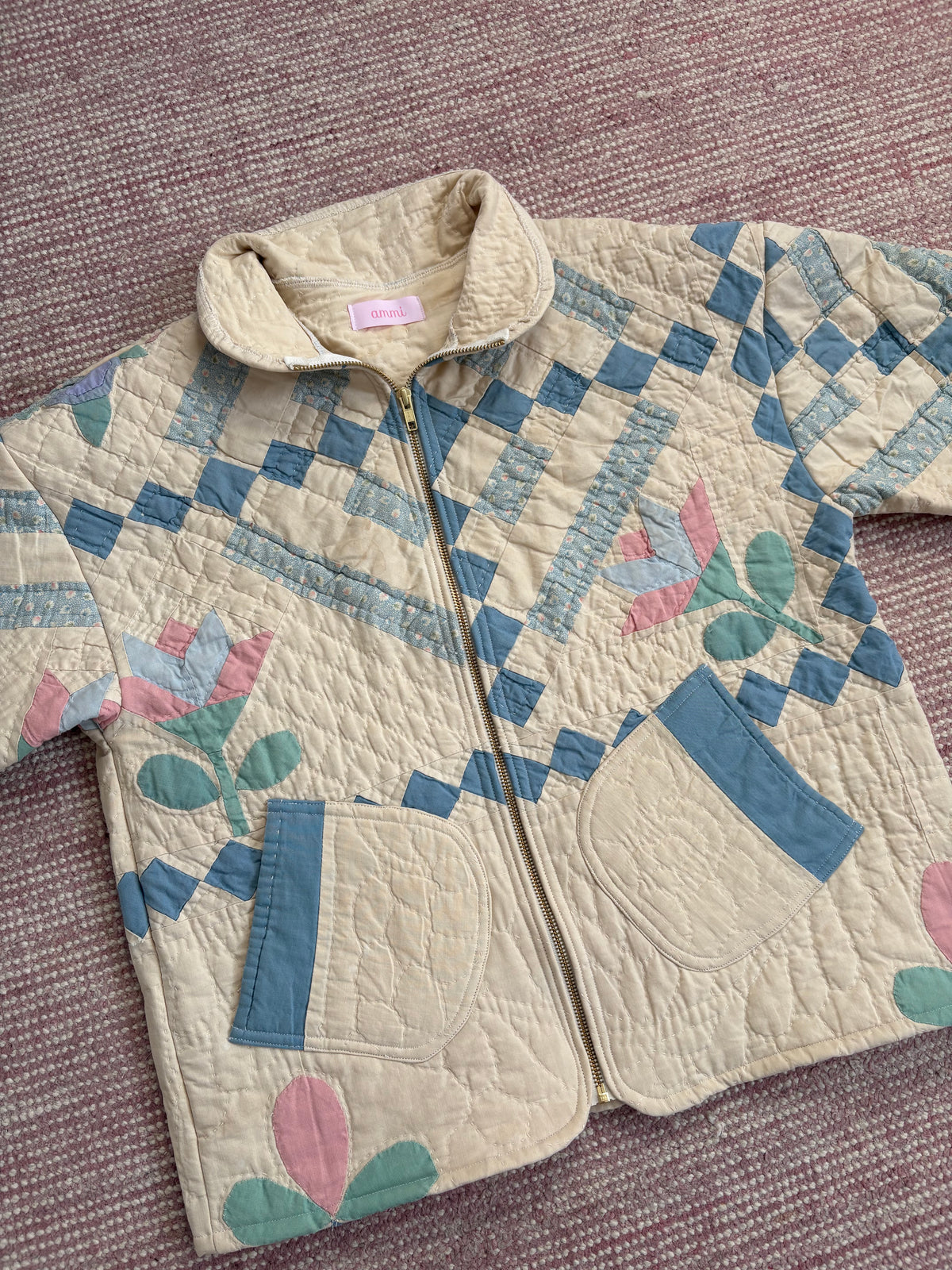 Blue&Pink Quilted Jacket
