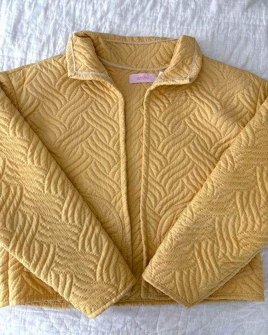 Yellow Quilted Jacket