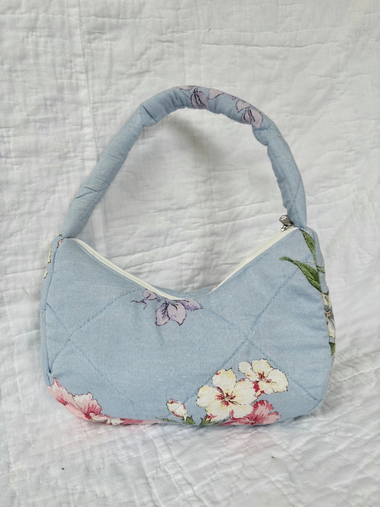 Blue Floral Shoulder Bag
