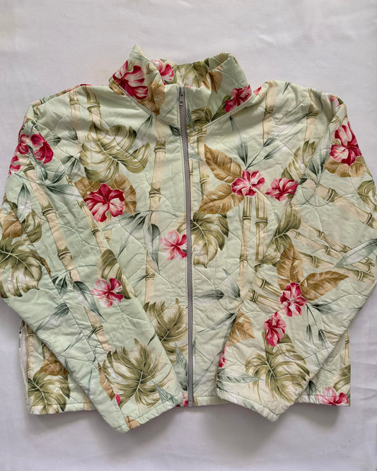 Green Bamboo Quilted Jacket