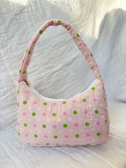 Pink Polka dot Shoulder Bag