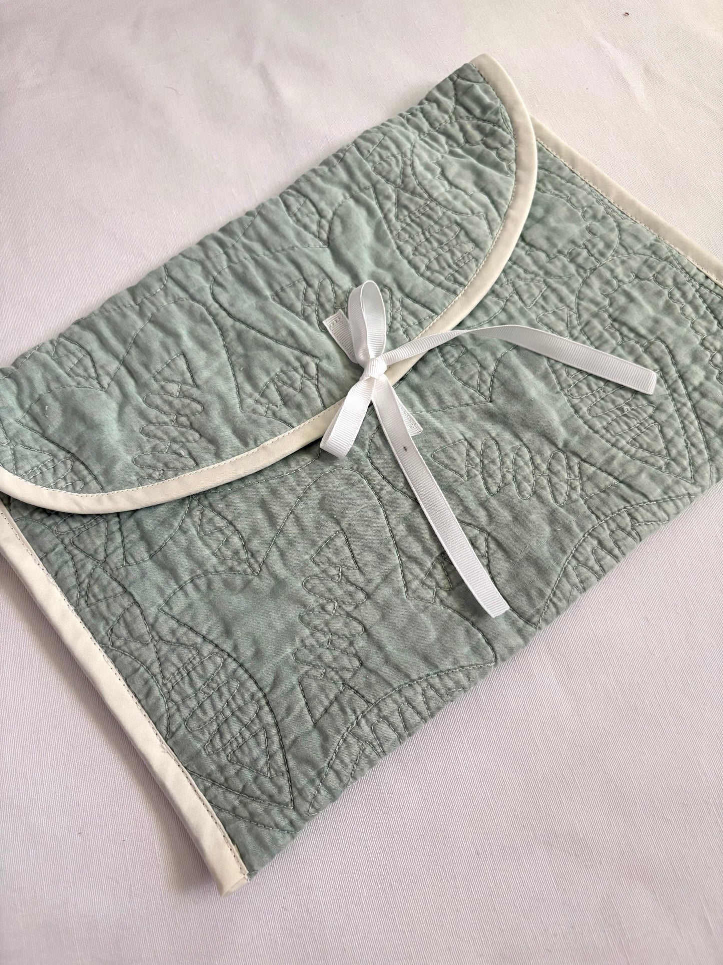 Blue Quilted Laptop Sleeve