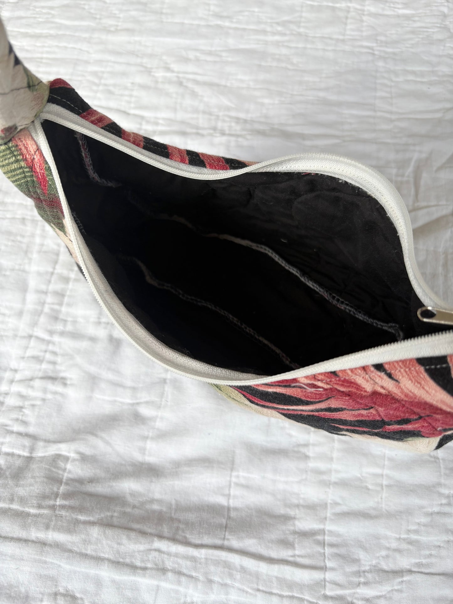 Black Floral Shoulder Bag