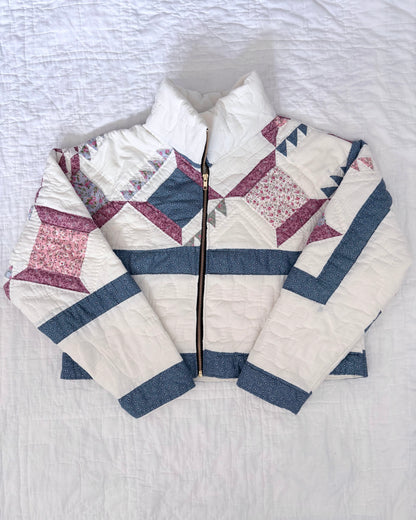 Blue Quilted Jacket