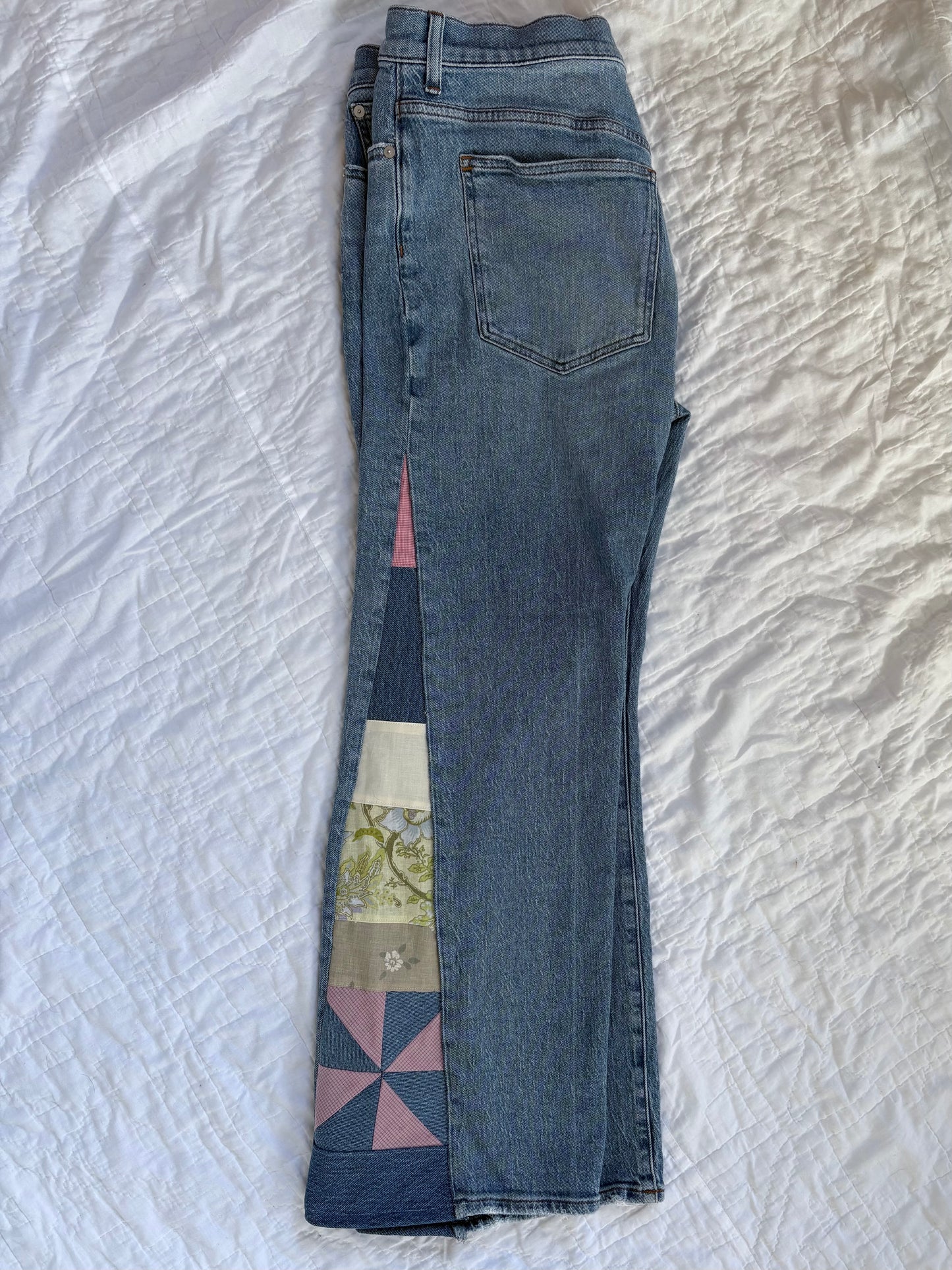 Green & Pink Madewell Jeans