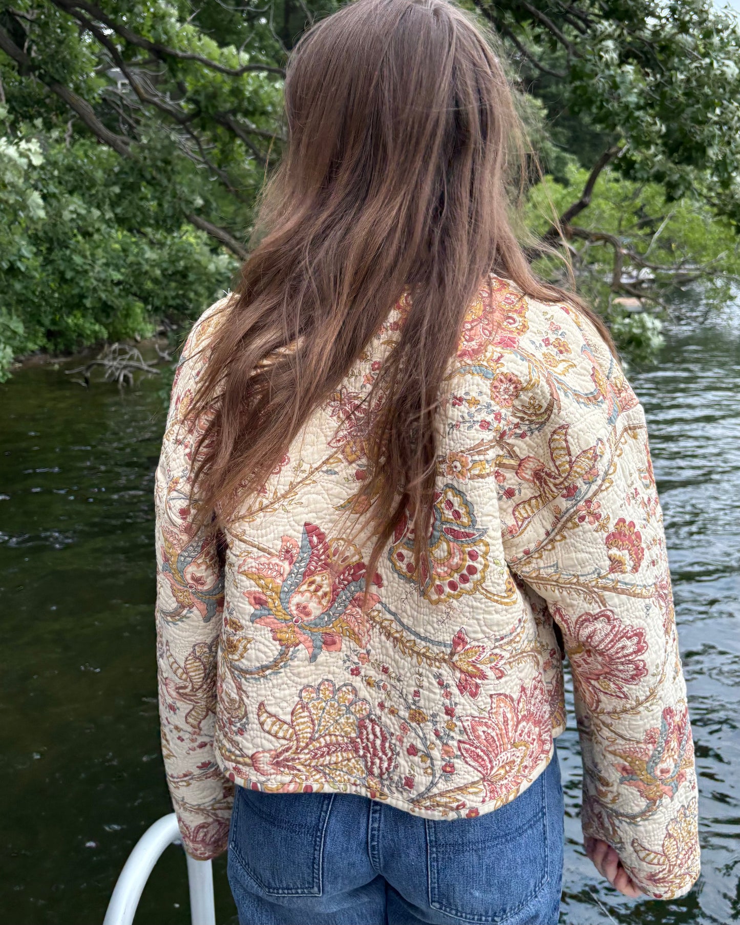 Red & Yellow Cropped Jacket
