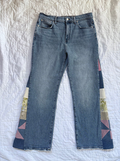 Green & Pink Madewell Jeans