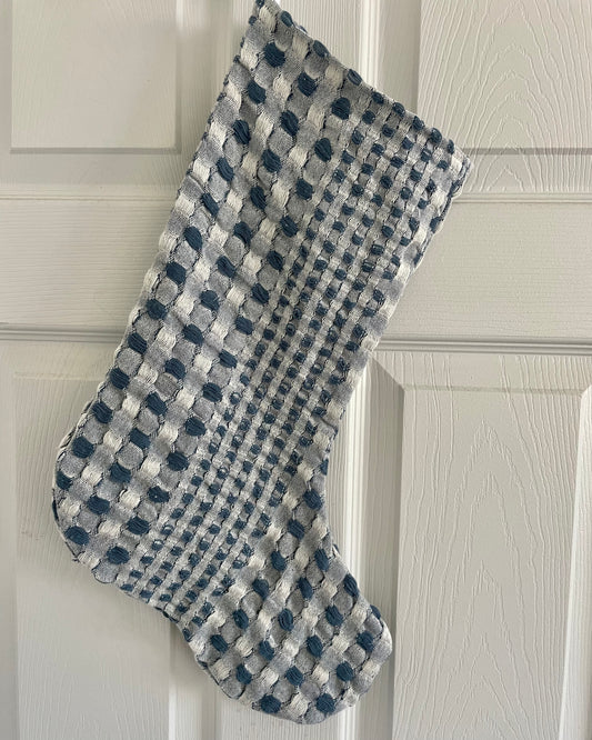 Blue & White Stocking