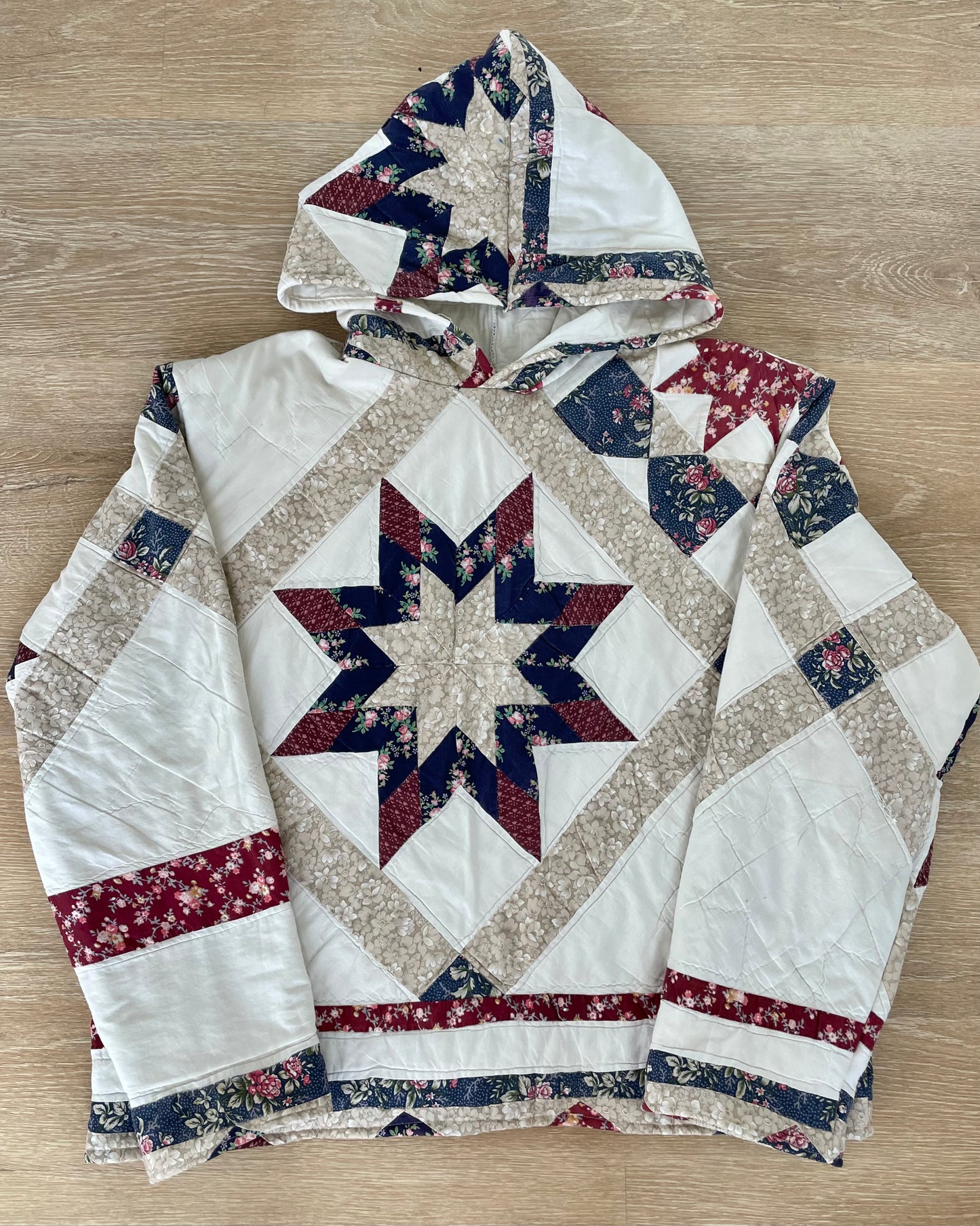 Star quilted hoodie