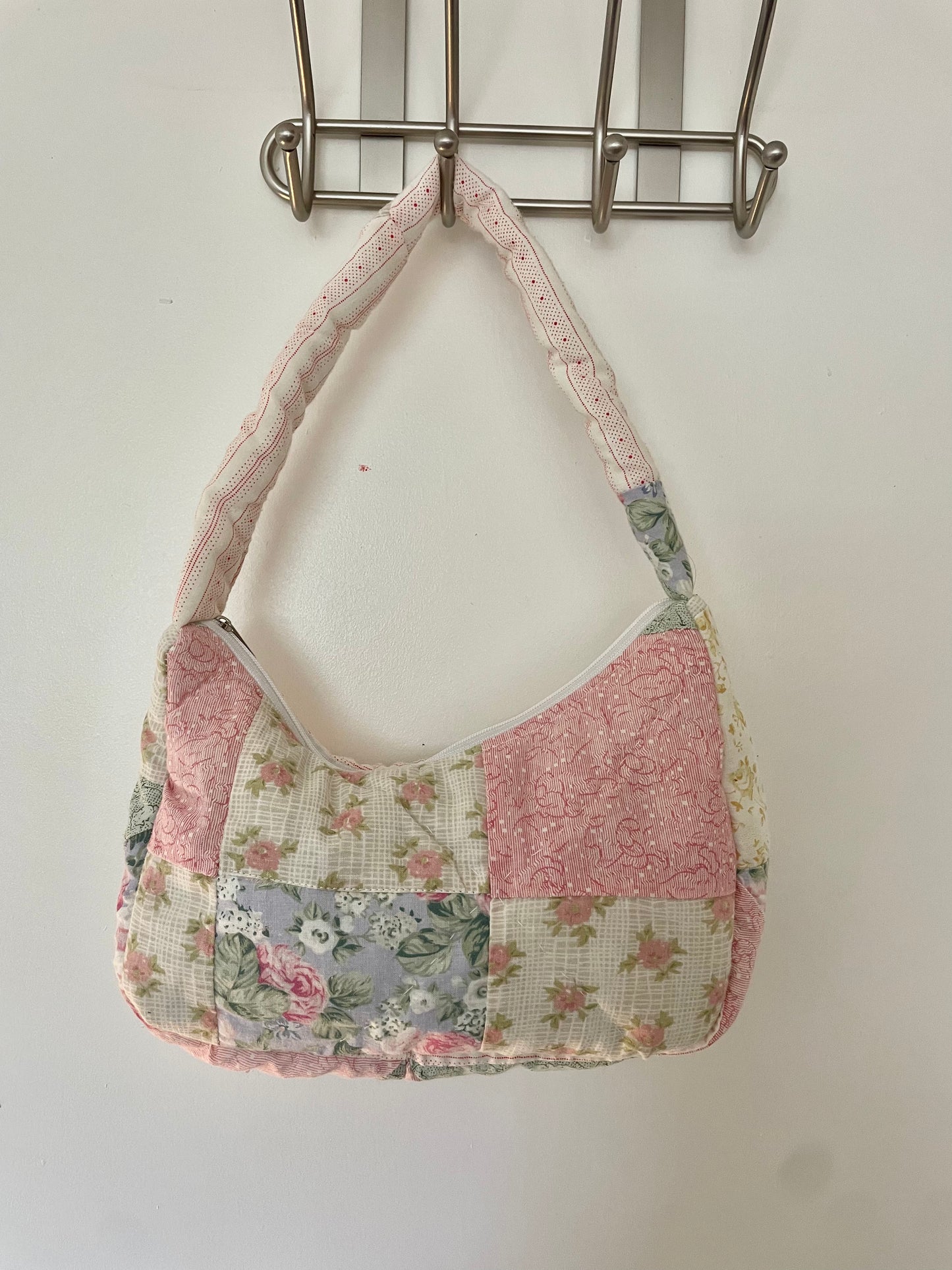 Pink Patchwork Shoulder Bag