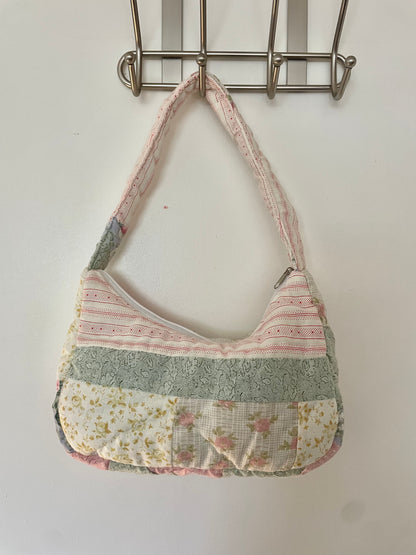 Pink Patchwork Shoulder Bag