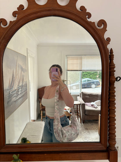 Pink Floral Crossbody Bag