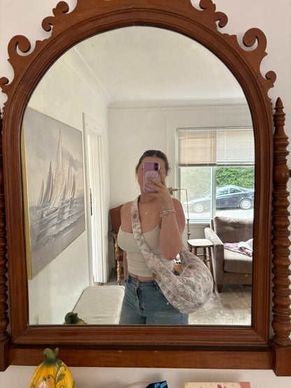 Pink Floral Crossbody Bag
