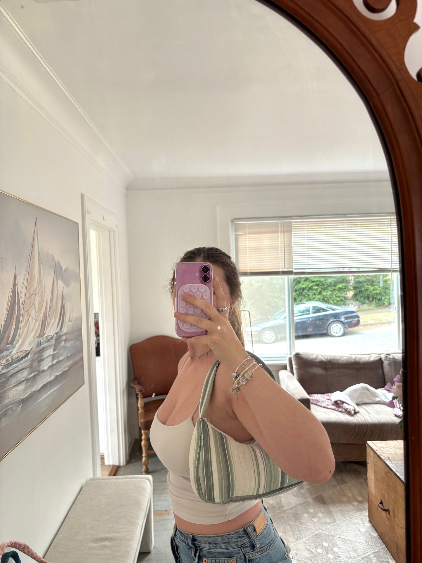 Stripe Shoulder Bag