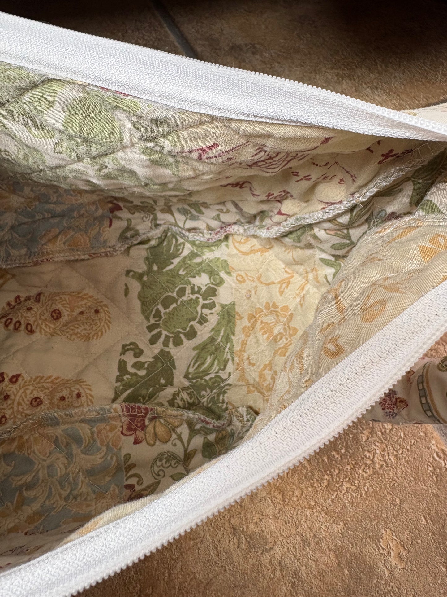 Green Floral Crossbody Bag