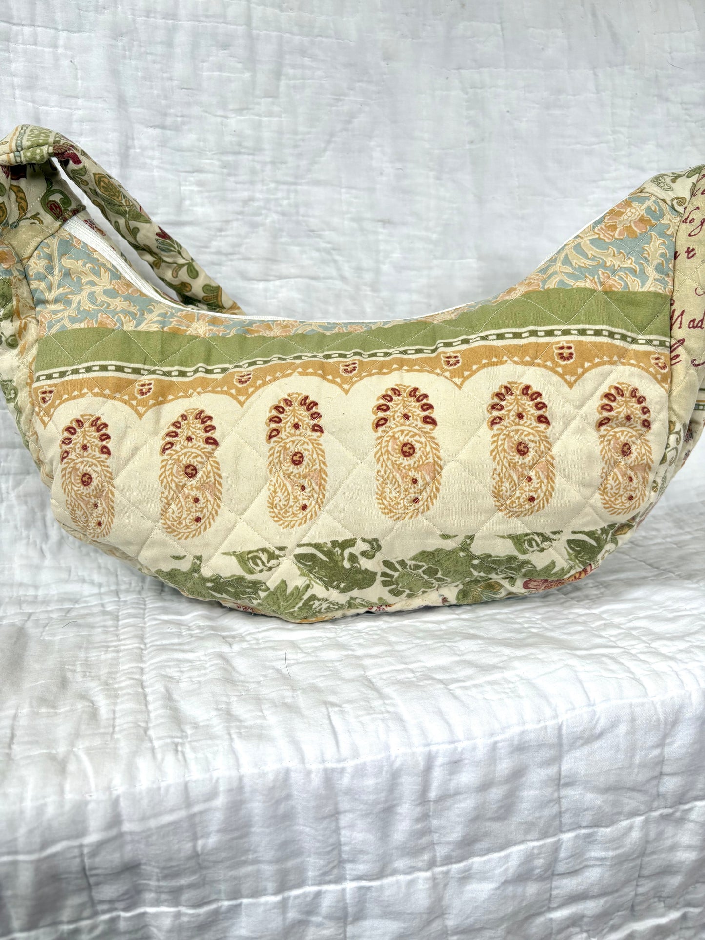 Green Floral Crossbody Bag